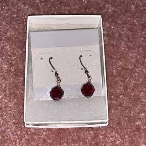 red earrings